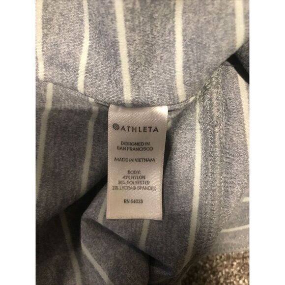 Athleta Womens Salutation Stripe 7/8‎ Ankle Tight Leggings Size Small Gray - Picture 4 of 5